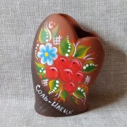 Ваза керамика роспись Сердечко Соль-Илецк