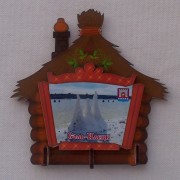 Ключница деревянная цветная домик Соль-Илецк